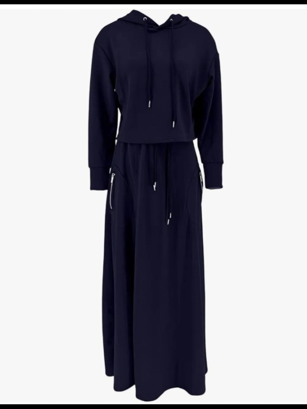 Women's Navy High-Slit Maxi Skirt